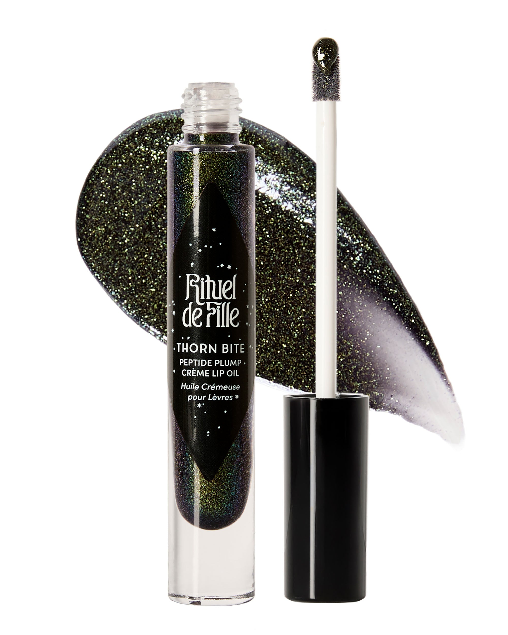 Night Glow Green Iridescent Black Lip Oil | Rituel de Fille
