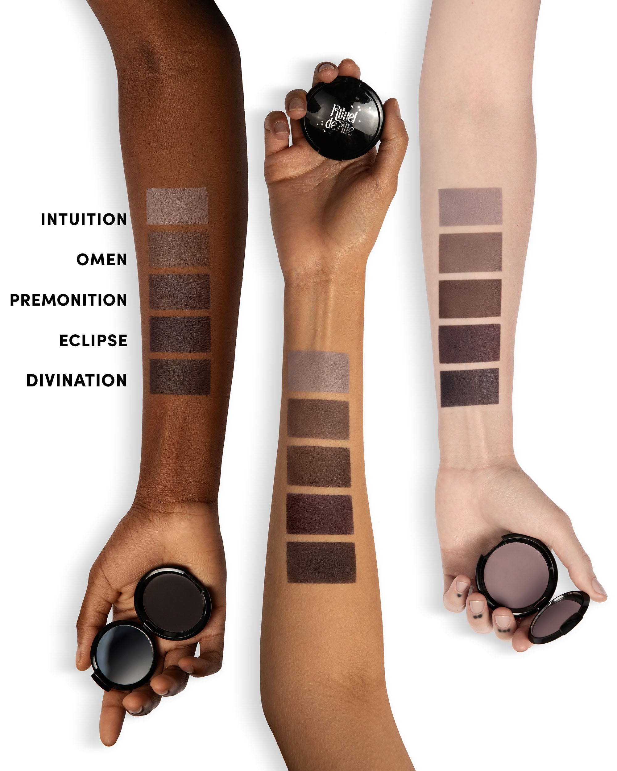 Cool-Toned Contour arm swatches