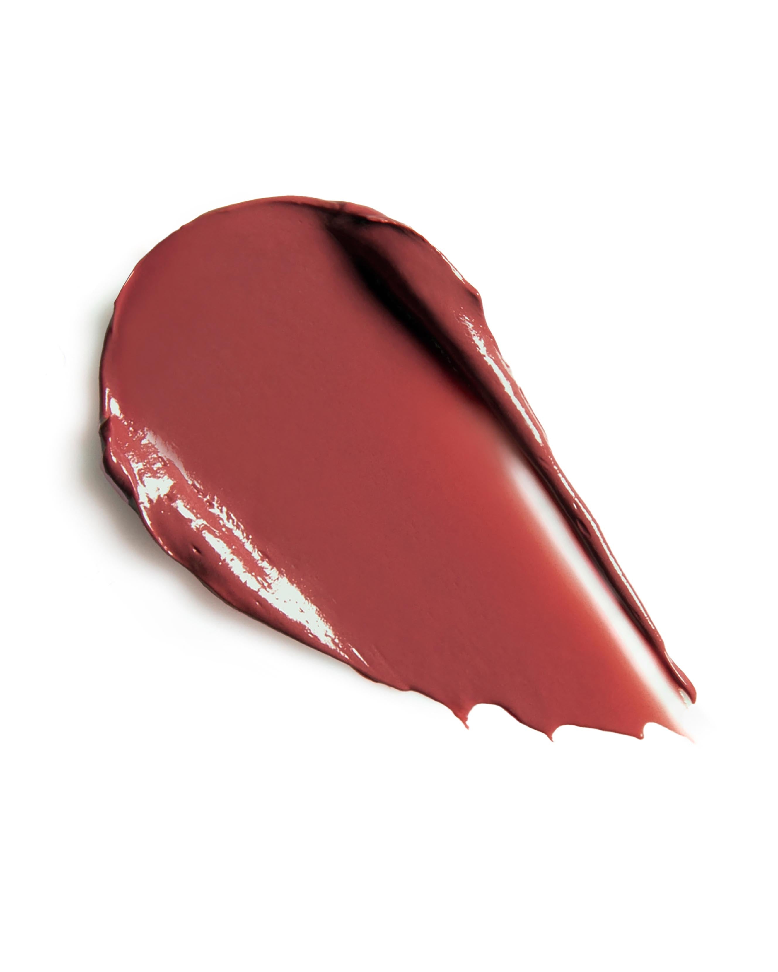 Rose pink makeup swatch on a white background