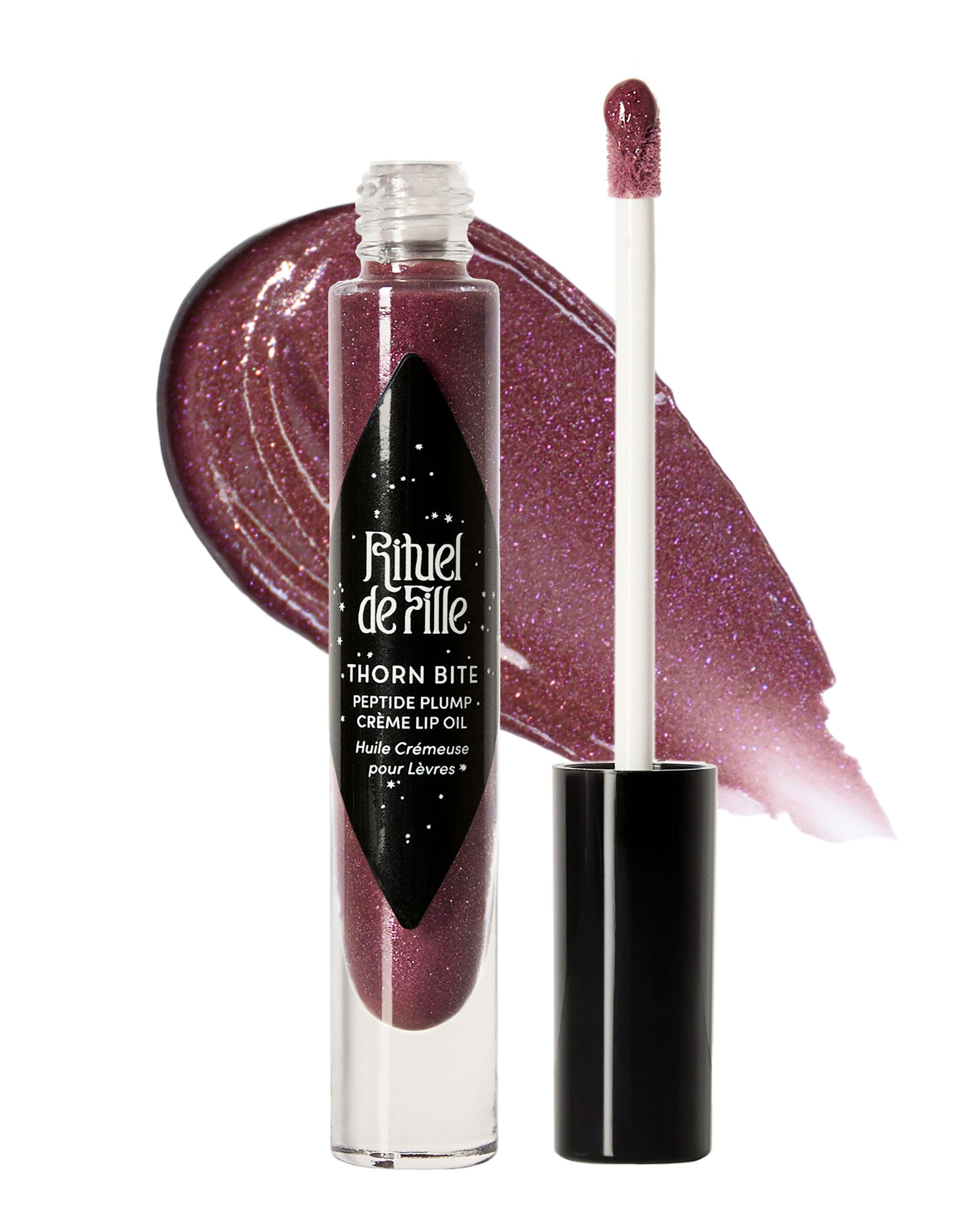 Thorn Bite Peptide Plump Crème Lip Oil: Night Rose | Rituel de Fille