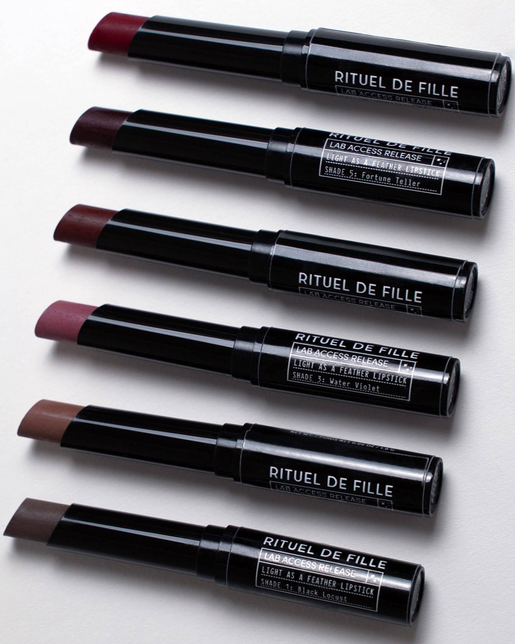 Color Set: Light as a Feather Lipstick - Sealed as a Vault (SET OF 6 - Lab Access Release)